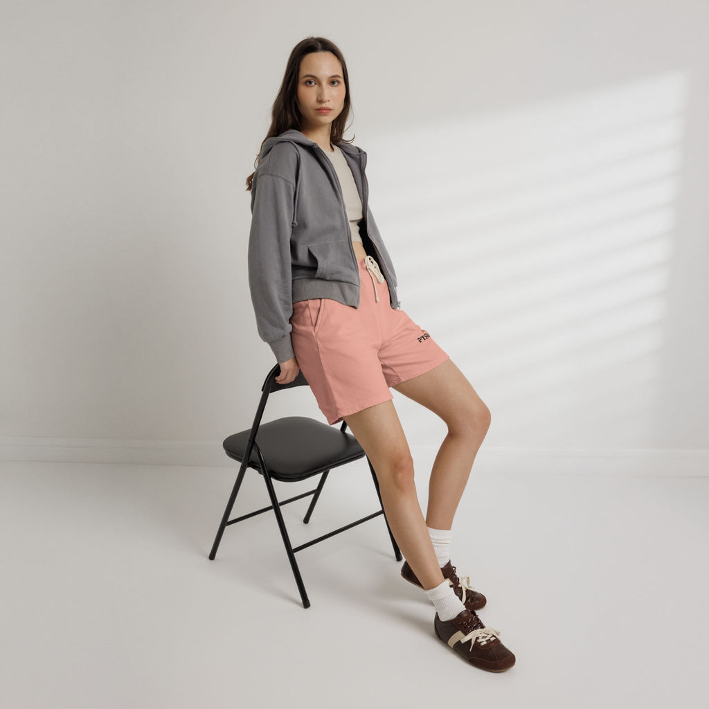 PTSD Embroidered Sweat Shorts — Lightweight Fleece Casual Lounge Shorts