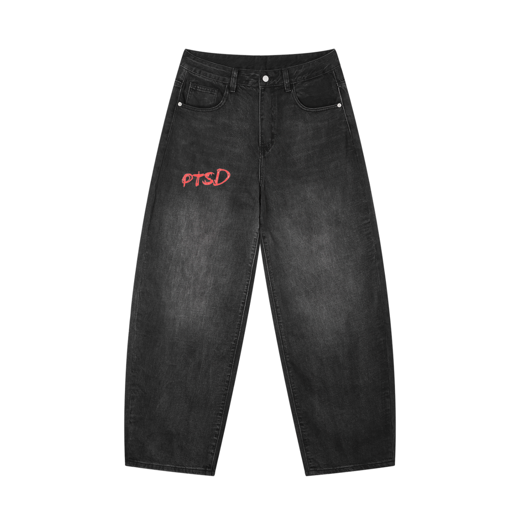 Men's Sunfade Vintage Wash Barrel Leg Jeans