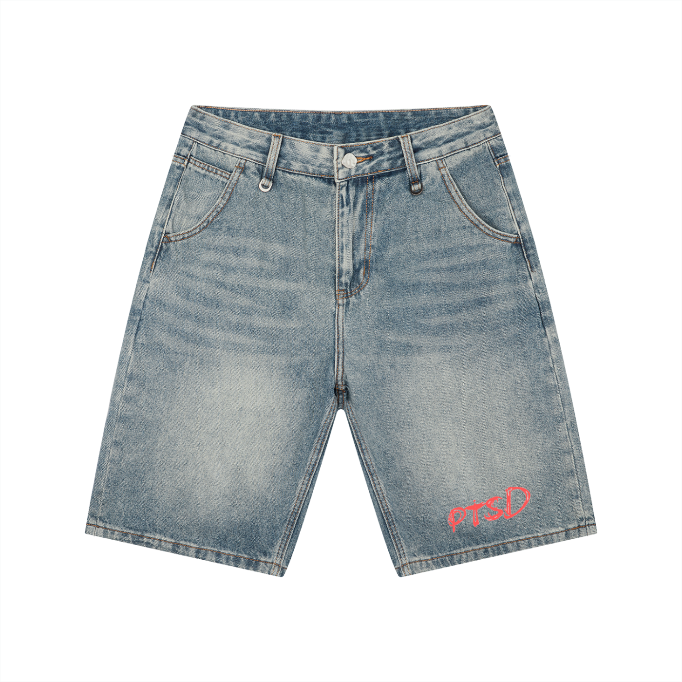 Men's Vintage Wash Denim Shorts